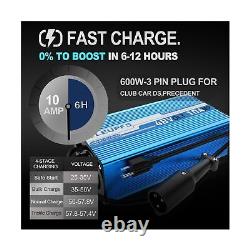 10Amp 48 Volt Golf Cart Battery Charger for Club Car DS&Precedent, Trickle Cha