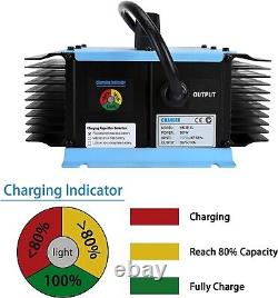 10L0L Golf Cart Battery Charger for EZGO TXT, 36V 18A Powerwise Style D-Plug
