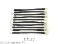 10 SETS 4 Awg HD Golf Cart Battery Cable (10-26 Black) E-ZGO Cables U. S. A MADE
