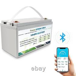 12V 100AH LIFEPO4 DEEP CYCLE BATTERY with BLUETOOTH for Golf Carts, RVs