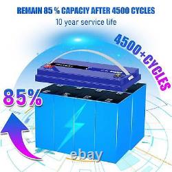 12V 100AH LiFePO4 Lithium Battery Rechargeable BMS for RV Solar Panel Golf Cart