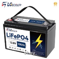 12V 100AH LiFePO4 Lithium Battery Rechargeable BMS for RV Solar Trolling Motor