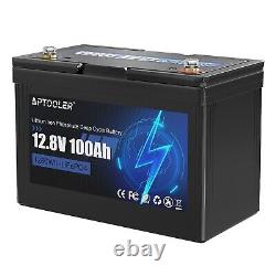 12V 100AH LifePO4 Lithium Battery Deep Cycle for Golf Cart/Solar/Off-grid/RV