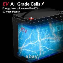 12V 100Ah 1280Wh LiFePO4 Lithium Battery Deep Cycle BMS For RV Marine Golf Carts