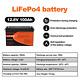 12v 100ah Bluetooth Lithium Battery Lifepo4 100a Bms For Trolling Motor Off-grid