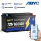 12v 100ah Dual Purpose Lifepo4 Marine Starting Battery For Outboard Motor Ip67