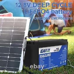12V 100Ah LiFePO4 Battery Rechargeable Solar Power PV Inverter System Car RV USA