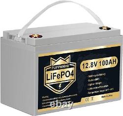 12V 100Ah LiFePO4 Deep Cycle Lithium Battery With100A for RV Solar System Off-grid