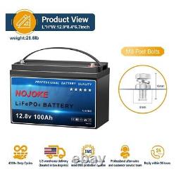 12V 100Ah LiFePO4 Deep Cycle Lithium Battery for RV Solar Marine Golf Cart Car