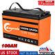 12v 100ah Lifepo4 Lithium Battery Metal Case Deep Cycles For Home Rv Golf Cart