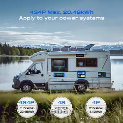 12V 100Ah LiFePO4 Lithium Battery with 20A Charger BMS RV Solar Panel Off-grid
