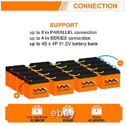 12V 100Ah LiFePO4 Lithium Bluetooth 4000+ Cycle Battery for RV Solar Golf Cart