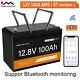 12v 100ah Lifepo4 Lithium Iron Battery Bluetooth 4000+cycle Rv Solar Golf Cart