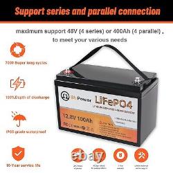 12V 100Ah Rechargeable LiFePO4 Battery BMS for Golf Cart Marine RV Solar System