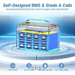 12V 100Ah Self-Heating Lithium Battery with Dual Heating Pads Fast Heating Speed