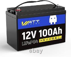 12V 12Ah 50Ah 100Ah LiFePO4 Lithium Battery Deep Cycle BMS For RV Solar Off-grid