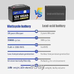 12V 12Ah 50Ah 100Ah LiFePO4 Lithium Battery Deep Cycle BMS For RV Solar Off-grid
