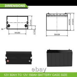 12V 150Ah Rechargeable Battery Pack Lithium LiFePO4 For Yacht Golf Cart Solar RV