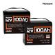 12v 200ah/ 2 Pack 100ah Lifepo4 Lithium Battery Deep Cycle Bms Solar Rv Off-grid
