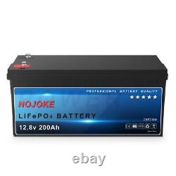 12V 200Ah Deep Cycle Lithium Battery LiFePO4 BMS for RV Solar Off-grid Golf Cart