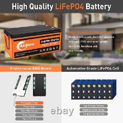 12V 200Ah LiFePO4 Lithium Battery Solar Power Deep Cycle RV Caravan Golf Cart US