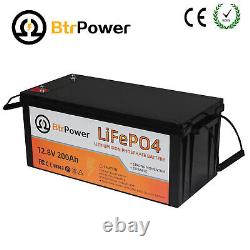 12V 200Ah Lithium LiFePO4 Battery for Golf Cart Marine Solar System 100A BMS