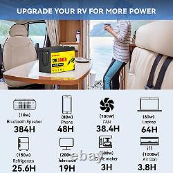 12V 24V 36V 48V 100Ah 200Ah 300Ah LiFePO4 Lithium Battery BMS DeepCycle Solar RV