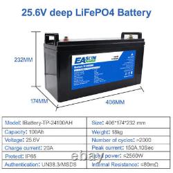 12V 24V LiFePO4 Lithium Battery 50Ah 100 200Ah Deep Cycle for RV Golf Cart Solar