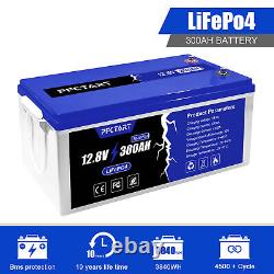 12V 300Ah LiFePO4 Lithium Iron Battery Deep Cycle For RV Solar Panel Golf Cart