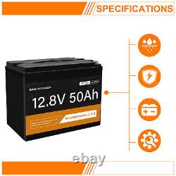 12V 50AH Lithium Battery LiFePO4 Rechargeable for Solar Panel off grid GOLF CART