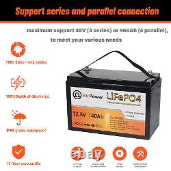 12V 50Ah 100Ah 140Ah Lifepo4 Battery Pack for RV Marine Solar System Golf Cart
