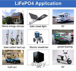 12V 50Ah/100Ah/200Ah LiFePO4 Lithium Battery 2000+ Deep Cycles for RV Golf Cart