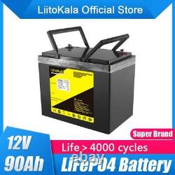 12V 50Ah -120Ah LiFePO4 Battery 12.8V 3000 Cycles RV Camp Golf Cart Solar Wind