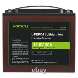 12V Battery 30Ah Deep Cycle LiFePO4 for Solar, UPS, Lawn Mower, Golf Cart, Scooter