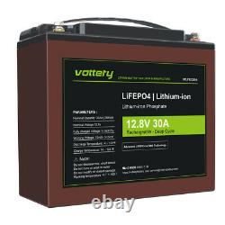 12V Battery 30Ah Deep Cycle LiFePO4 for Solar, UPS, Lawn Mower, Golf Cart, Scooter