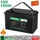 12v Lifepo4 Lithium Battery 120ah 100a Bms For Rv Solar Marine Boat Golf Cart Us