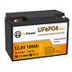 12v Lithium Battery 100a Lifepo4 With Bms For Rv Marine Solar Golf Cart System