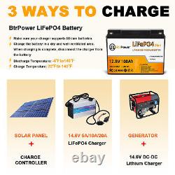 12V Lithium Battery 100A LiFePO4 With BMS for RV Marine Solar Golf Cart System