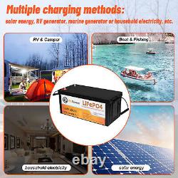 12V Solar Marine Lithium LiFePO4 200Ah Battery 200A BMS for Golf Cart RV System