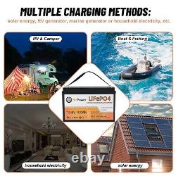 12V Volts 100Ah Lithium Iron Battery LiFePO4 for Solar Pannel RV Boat