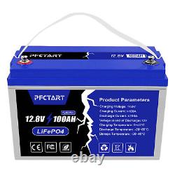 12.8V 100Ah LiFePO4 BMS Cycle Lithium Battery for RV Solar Camping Golf Cart