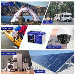 12.8V 100Ah LiFePO4 BMS Cycle Lithium Battery for RV Solar Camping Golf Cart US