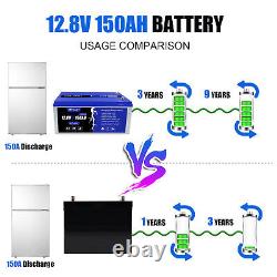 12.8V 150Ah LiFePO4 Cycle Lithium Battery for RV Solar Charging BMS Golf Cart