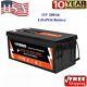 12.8v 200ah Lifepo4 Lithium Battery Metal Case Deep Cycles For Rv Golf Cart