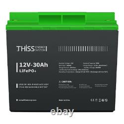 12 Volt 30Ah Lithium Off Grid Energy Rechargable Storage Battery Deep cycle lot