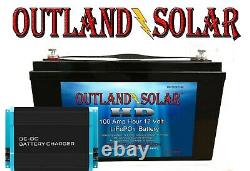 12 Volt Lithium Lifepo4 100ah Heavyduty Battery Solar Rv Boat Offgrid Golf Cart