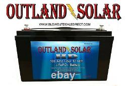 12 Volt Lithium Lifepo4 100ah Heavyduty Battery Solar Rv Boat Offgrid Golf Cart