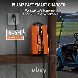 15 Amp 48 Volt Golf Cart Battery Charger Club Car Precedent Trickle DS Charge