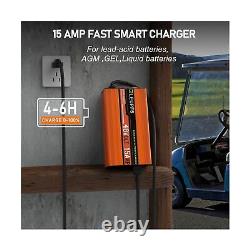 15 Amp 48 Volt Golf Cart Battery Charger for Yamaha G29 & Drive 2, with Trick