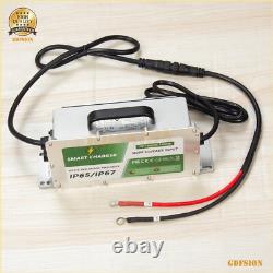 18A 48V Golf Cart Lithium LiFePO4 Battery Trickle Smart Charger Forklift Ship US